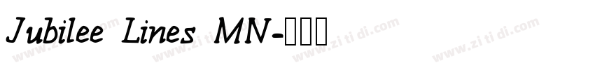 Jubilee Lines MN字体转换